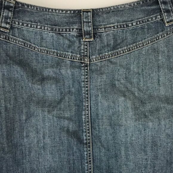 Talbots Denim Mini Skirt Pockets EUC Size 6 - Picture 6 of 6